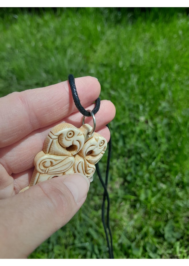 Viking inspired Odin pendant with Ravens.