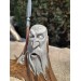 Exclusive hand-carved Scandinavian "God Odin with a spear" statue. Figurine of Odin. Óðinn sculpture. Moose antlers hand-carved 