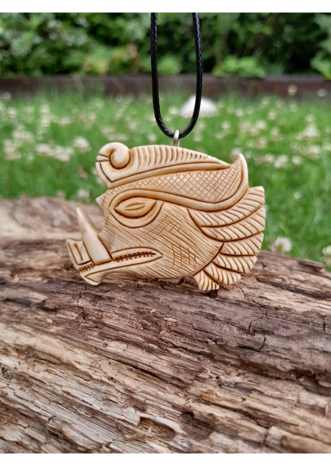 Viking, Celtic Boar jewelry. Norse pendant. 