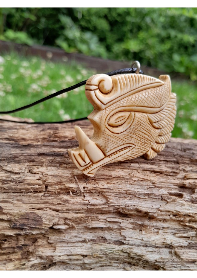 Viking, Celtic Boar jewelry. Norse pendant. 