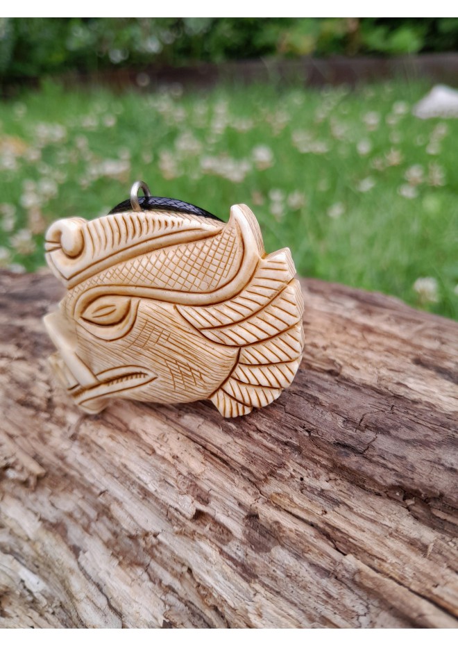 Viking, Celtic Boar jewelry. Norse pendant. 