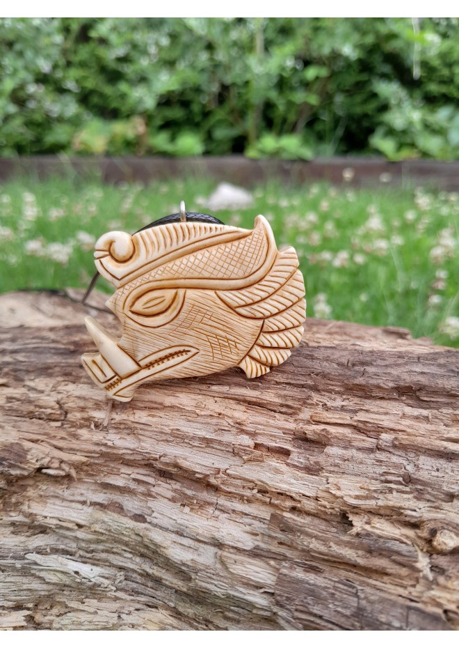 Viking, Celtic Boar jewelry. Norse pendant. 