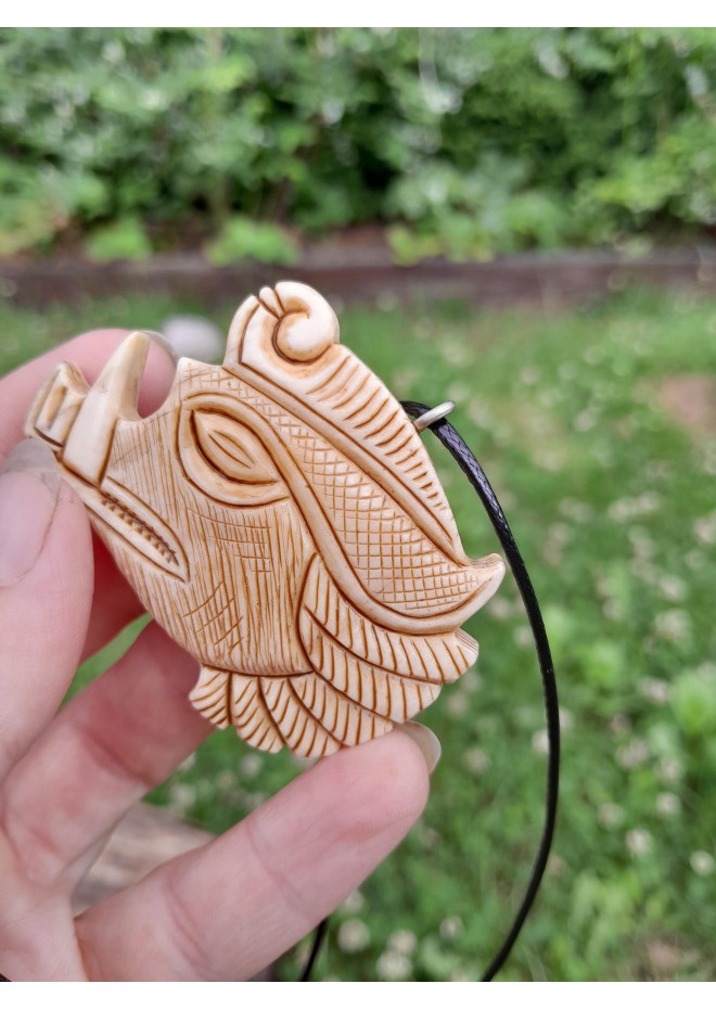 Viking, Celtic Boar jewelry. Norse pendant. 