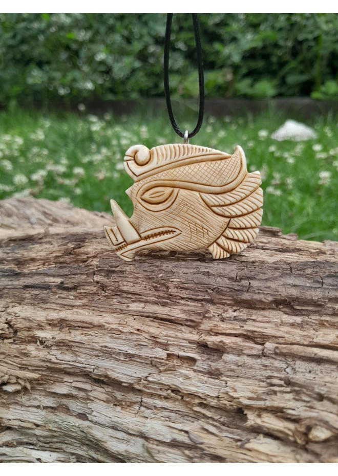 Viking, Celtic Boar jewelry. Norse pendant. 