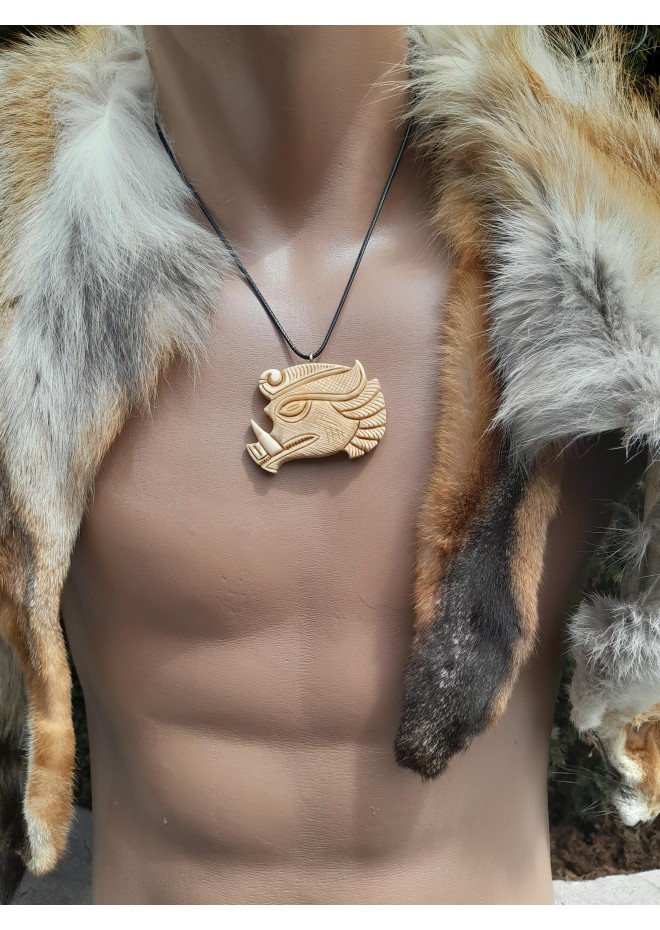 Viking, Celtic Boar jewelry. Norse pendant. 