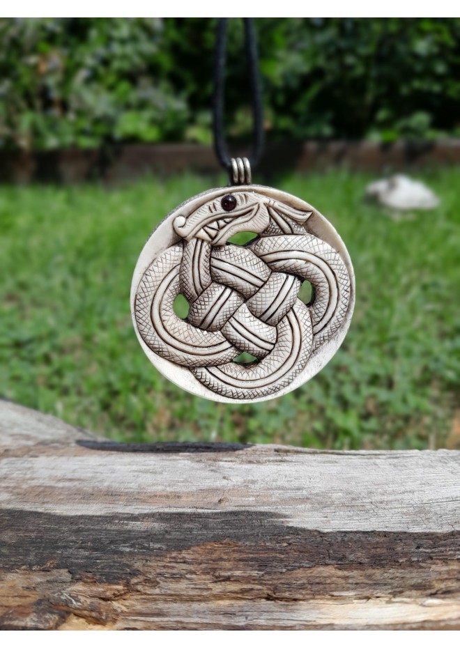 Viking Norse Dragon knotwork amulet