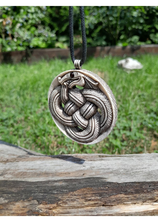 Viking Norse Dragon knotwork amulet