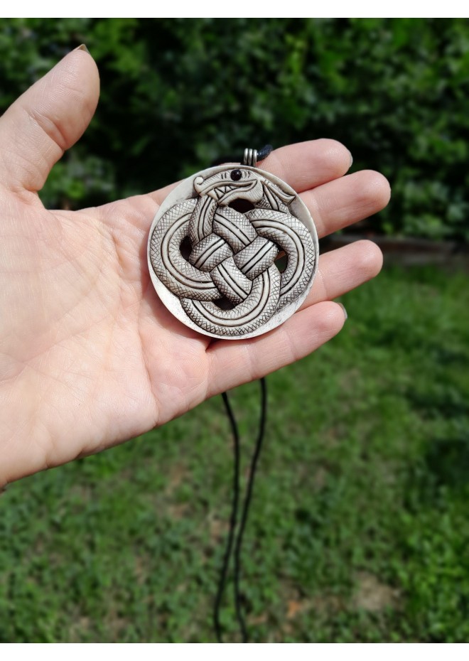 Viking Norse Dragon knotwork amulet