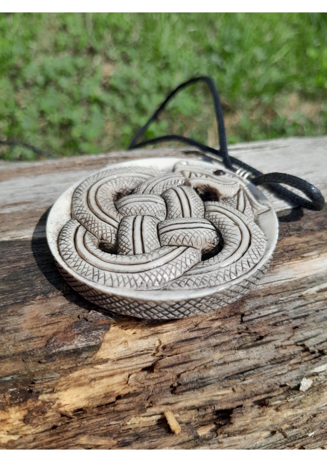 Viking Norse Dragon knotwork amulet