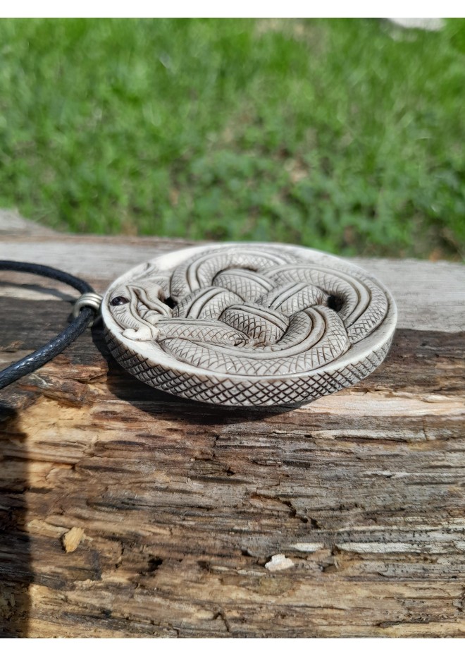 Viking Norse Dragon knotwork amulet