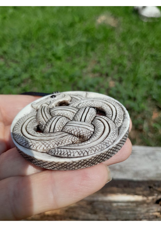 Viking Norse Dragon knotwork amulet