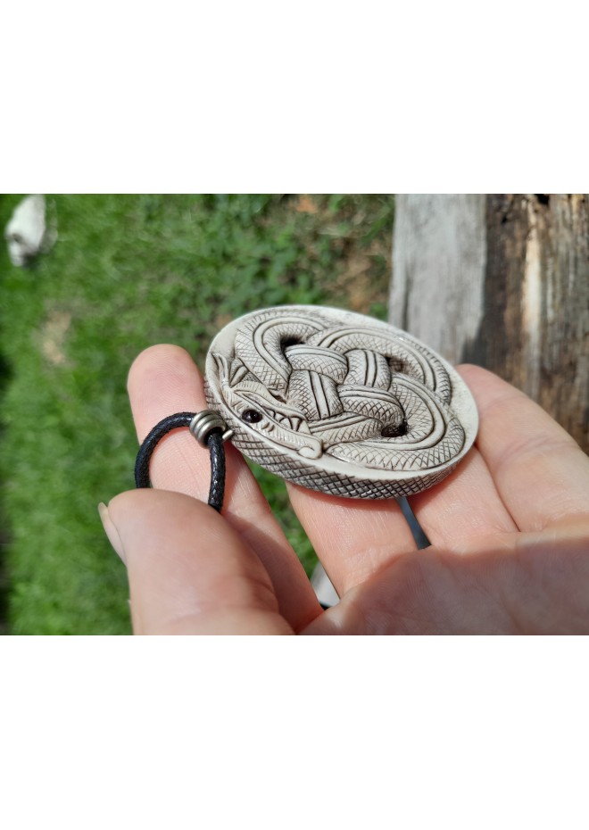 Viking Norse Dragon knotwork amulet