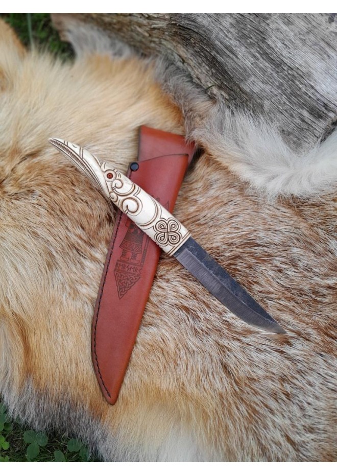 Handmade Exquisite Norse knife "Odin’s Raven Munin".