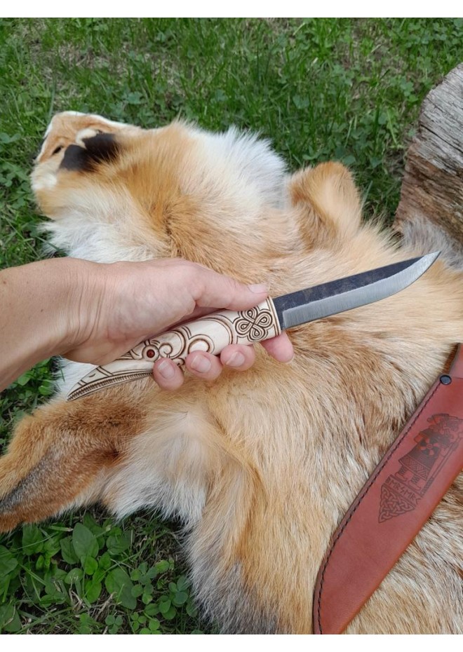 Handmade Exquisite Norse knife "Odin’s Raven Munin".