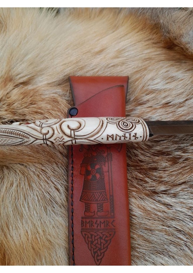 Handmade Exquisite Norse knife "Odin’s Raven Munin".