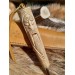 Norse knife "God Odin". Viking rune knife. Leather sheath and antler carved handle.