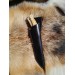 Handmade Vikings knife "Wolf" with leather sheath. Antler hand-carved handle. Carbon steel blade