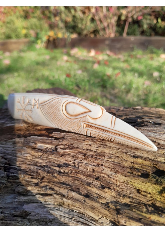  Viking or Norse style. Runic knife handle "Raven".