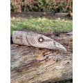 Knife handle "Raven". Viking style. Hand-carved