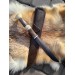 Handcrafted Viking seax with bone handle and Damascus steel