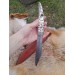 Viking knife with moose antler handle & Norse symbols