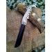 Nordic hunting knife with jaw bone handle & unique sheath