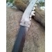 Nordic hunting knife with jaw bone handle & unique sheath