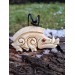 Hand-carved Celtic motifs wild boar amulet. Norse mythology