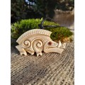 Hand-carved Celtic motifs wild boar amulet. Norse mythology