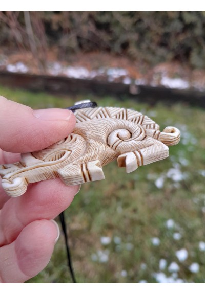 Viking or Celtic Boar necklace. Antler hand-carved