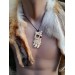 Fenrir Viking Wolf pendant. Antler hand-carved. Berserker