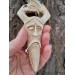 Odin head amulet with Raven & Dragon. Moose antler carving