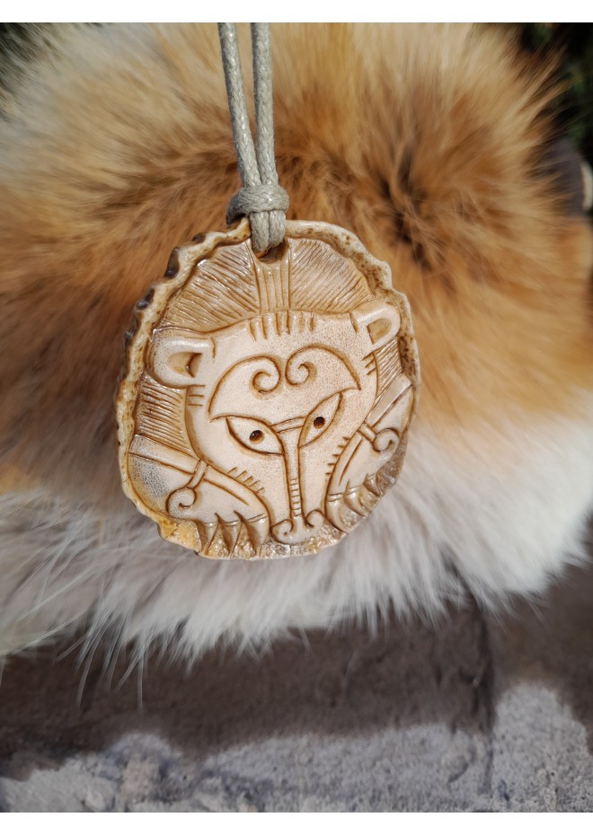 Hand-carved Viking Bear amulet 2 Berserker pendant