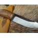 Norse Viking knife "Wolf". Moose antlers carved handle. Hand forged steel.