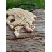 Hand-carved Boar amulet with Algiz rune.