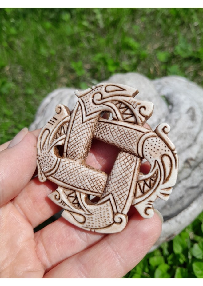 Viking Dragon four-headed Dragon knotwork talisman