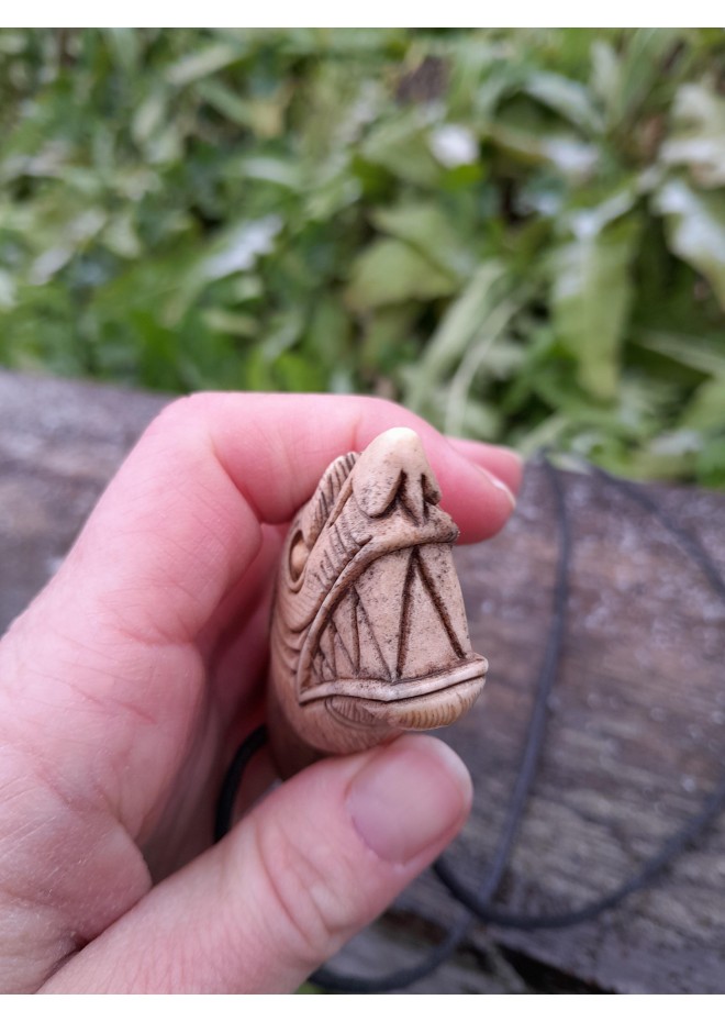 Wolf amulet. Fenrir. Viking jewelry with Fehy rune. Norse Wolf runic amulet. 