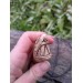 Wolf amulet. Fenrir. Viking jewelry with Fehy rune. Norse Wolf runic amulet. 