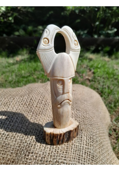 Exclusive hand-carved statue "God Odin". Figurine of Odin. Óðinn sculpture. 