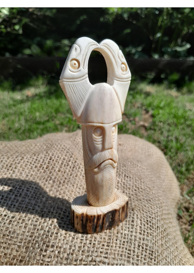 Norse God Odin amulet. Figurine of Odin.