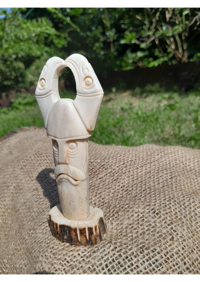 Norse God Odin amulet. Figurine of Odin.