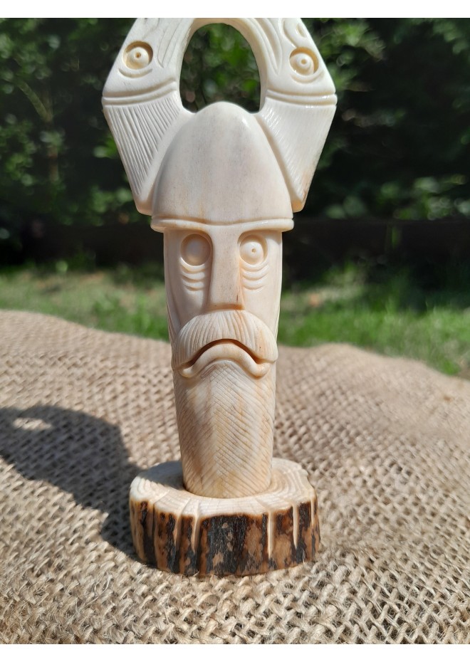 Norse God Odin amulet. Figurine of Odin.