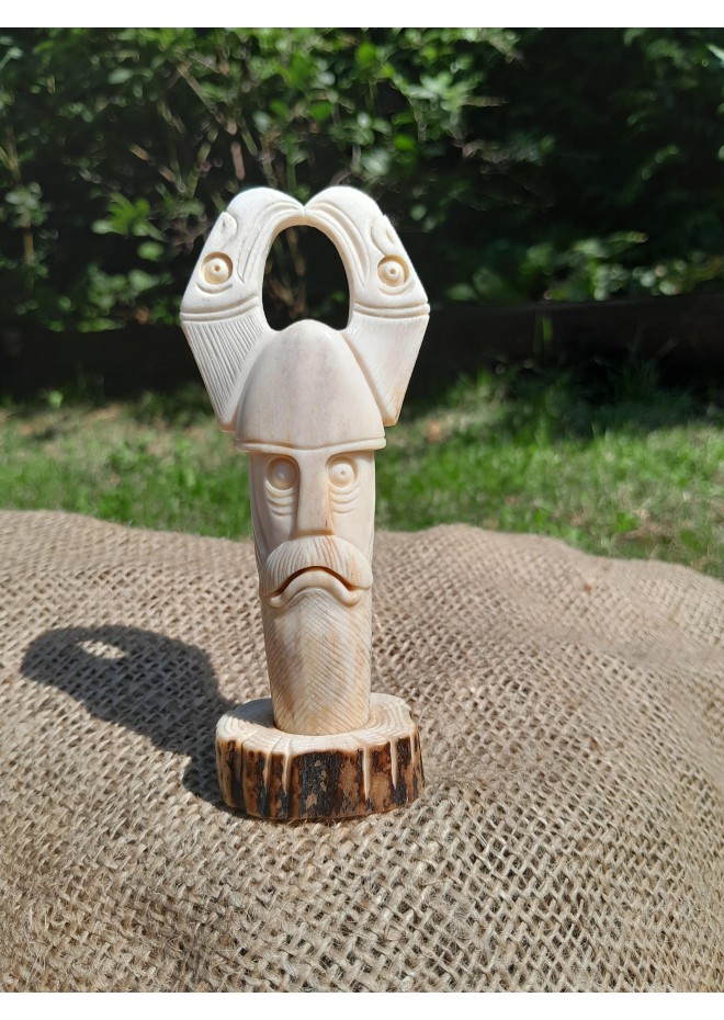 Norse God Odin amulet. Figurine of Odin.