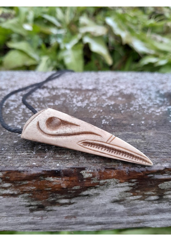 Unique Odin raven skull pendant