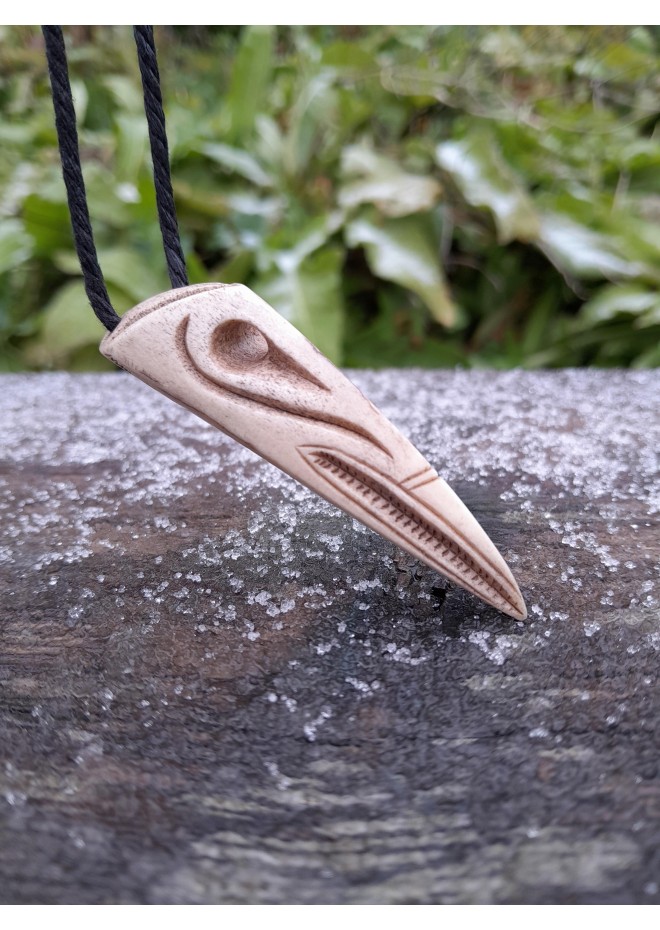 Unique Odin raven skull pendant