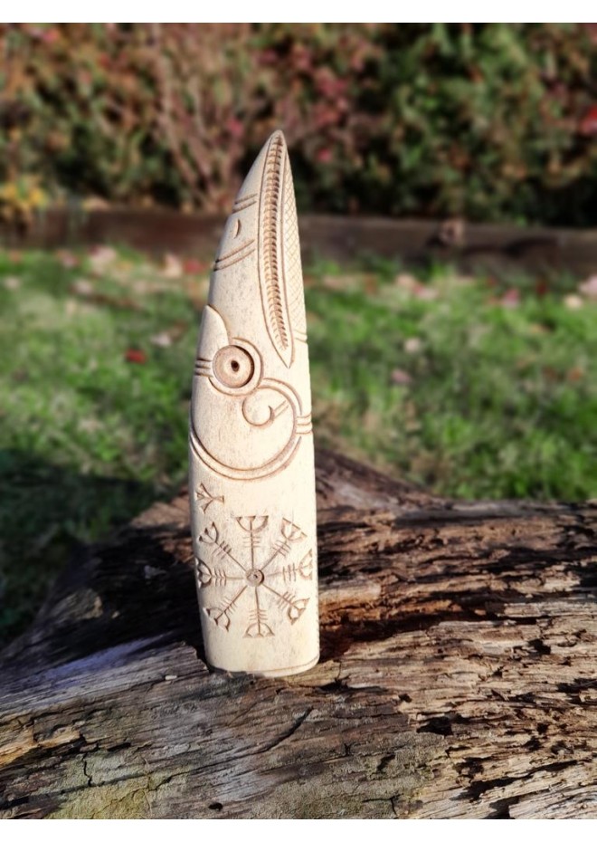 Viking Raven - knife handle.