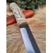 Hand-forged Viking style knife. Hand-carved antler handle