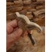 Hand-carved Eagle head handle. Tool handle Knife. Norse bird. Celtic art.