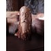 Old Norse God figurine. Odin statue. Moose antlers hand-carved