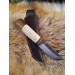 Norse Dragon knife. Moose antlers carved handle. Hand-forged blade